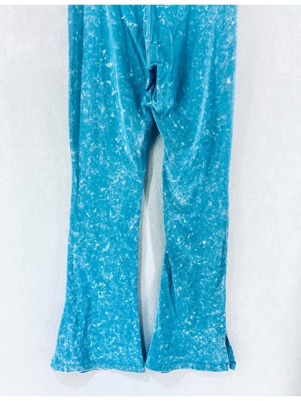 PINK Victoria Secret Sweatpants Womens M Blue Cotton Blend Tie Dye Ultra Flare - Picture 9 of 11